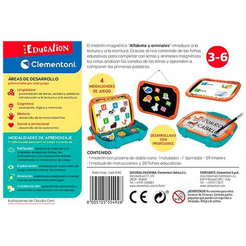 Clementoni Maletín magnético Alfabeto. 3-6 años. CLEMENTONI