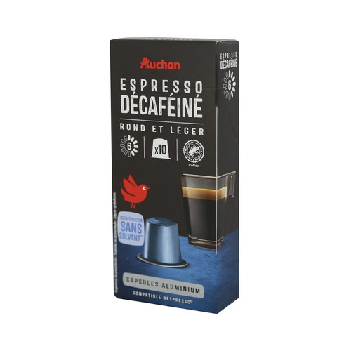 PRODUCTO ALCAMPO Café en cápsulas Espresso descafeinado I6, 10 uds.