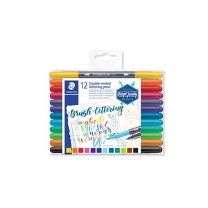 Imagen de Pack de 12 rotuladores de colores con doble punta, 0,5 y 6mm. STAEDTLER