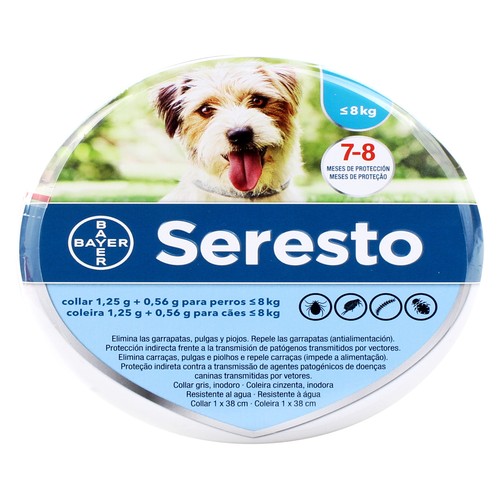  SERESTO Collar antiparasitario perros, menos de 8 kg 