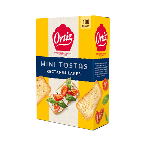 ORTIZ Mini tostas rectangulares 100 g.