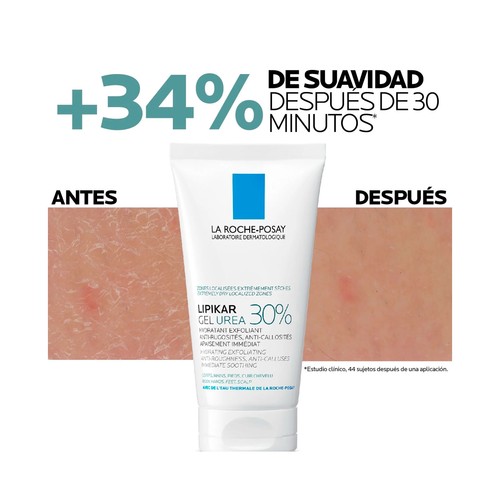 LA ROCHE POSAY Lipikar Gel exfoliante e hidratante, para pieles extremadamente secas, ásperas y gruesas 50 ml.