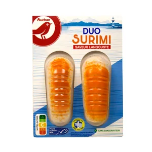 AUCHAN Surimi colas de mar 75 g. pack de 2 uds Producto Alcampo