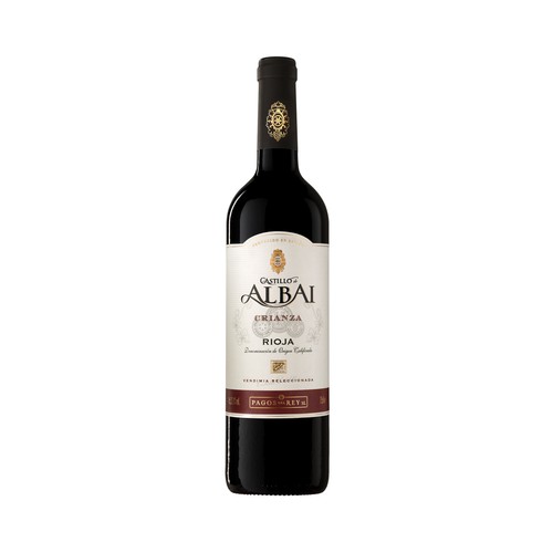 CASTILLO DE ALBAI Vendimia seleccionada Vino tinto crianza con D.O. Ca. Rioja botella 75 cl.