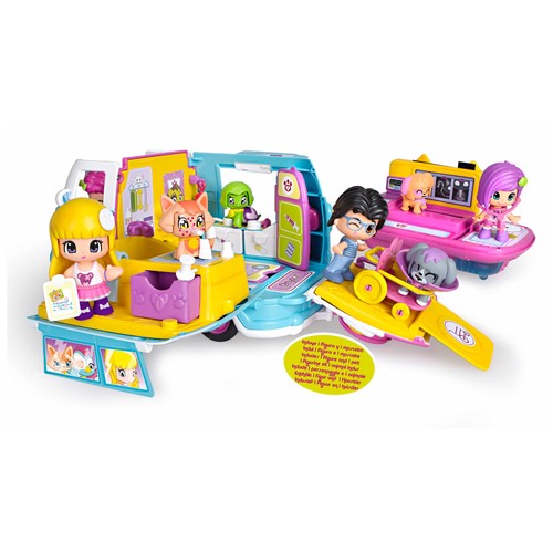 Playset Ambulancia de mascotas con luz, incluye 1 figura, una mascota y accesorios PINYPON.