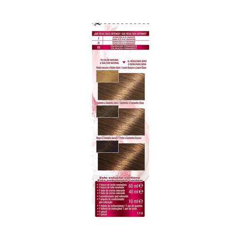 GARNIER Color sensation Coloración permanente e intensa reutilizable para bol y pincel, tono 6.0 Rubio oscuro.