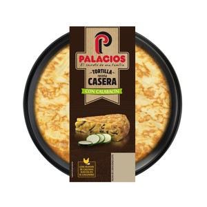 PALACIOS Tortilla de patata receta casera con calabacín 600 g.