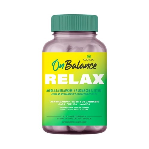 AQUILEA On balance relax Gominolas sabor frutos del bosque que ayudan a la relajación y a lidiar con el estrés 60 uds.