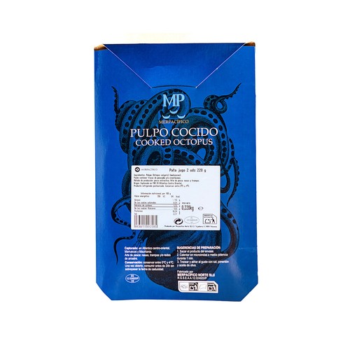 MERPACIFICO Pulpo cocido en su jugo 2 patas 220 g.
