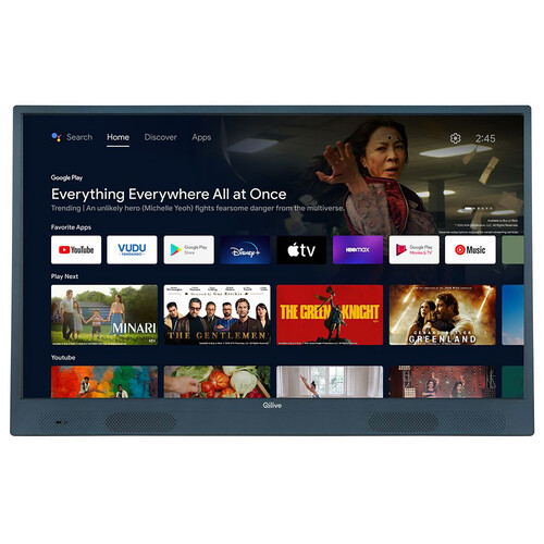Televisión portátil con batería, 81,28 cm (32") LED QILIVE Q32HA232GBAT HD READY, SMART TV, WIFI, BLUETOOTH, TDT T2, USB reproductor y grabador, 3HDMI, 200HZ.