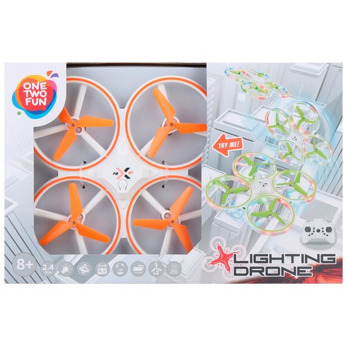 Drones radiocontrol con luces, modelos surtidos ONE, TWO FUN