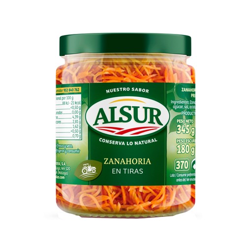 ALSUR Zanahoria rallada 180 g.