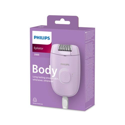 Depiladora PHILIPS BRE238/00 2000 series, uso con cable o sin cable.