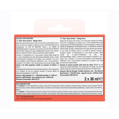 PATO Discos wc doble mango 36 x 2 ml