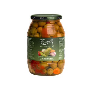 Imagen de EXCELENCIA Aceitunas verdes manzanilla gazpacha EXCELENCIA frasco de 800 g.