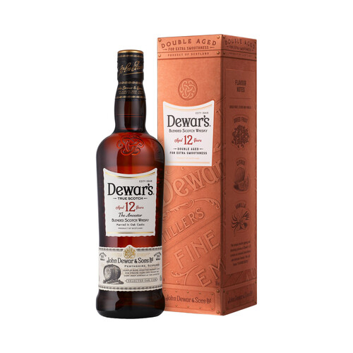 DEWARS Whisky blended escocés 12 botella 75 cl.