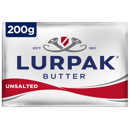 LURPAK Pastilla de mantequilla danesa sin sal 200 g.