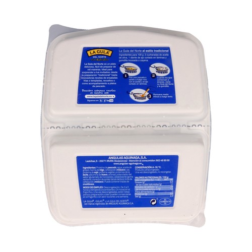 LA GULA DEL NORTE Sucedaneo de angulas ultracongelado LA GULA DEL NORTE 2 x 200 g.