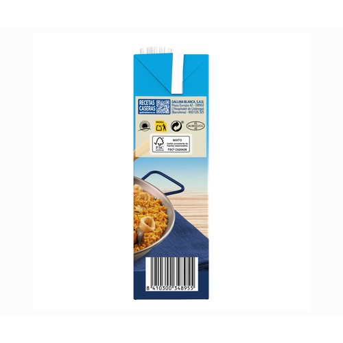 GALLINA BLANCA Caldo de paella de marisco 2 x 1 l.