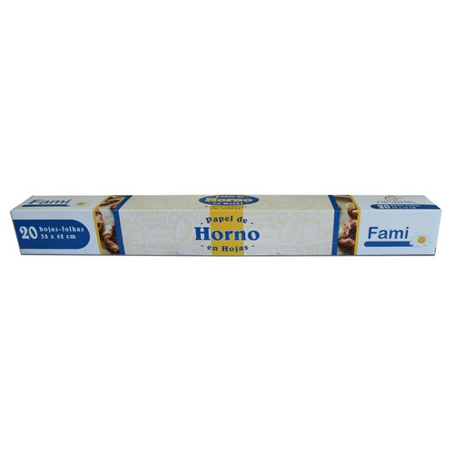 FAMI Papel de horno antiadherente en hojas 20uds