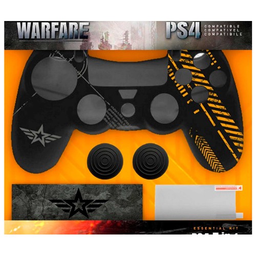 Kit mando más grips protectores para Playstation 4, modelo Warfare INDECA 1 unidad.