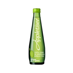 Imagen de APPLETISER Bebida refrescante de manzana ligeramente gasificado botella de vidrio 275 ml.