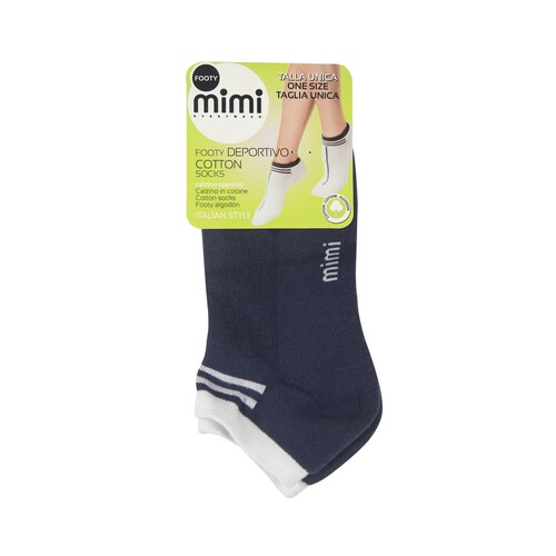 Calcetines tobilleros para mujer MIMI, color azul, talla única.