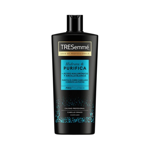 TRESEMMÉ Hidrata & purifica Champú con ácido Hialurónico y arcilla blanca, para cabellos grasos 685 ml.
