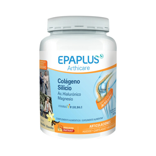 EPAPLUS Arthicare instant Colágeno + Slicio + ácido Hialurónico, sabor vainilla 325 g.