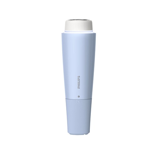 Depiladora facial PHILIPS, rotativa, uso en seco, luz LED circular.