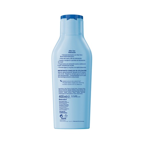 NIVEA Sun Loción after sun con acción hidratante, refrescante y calmante 400 ml.