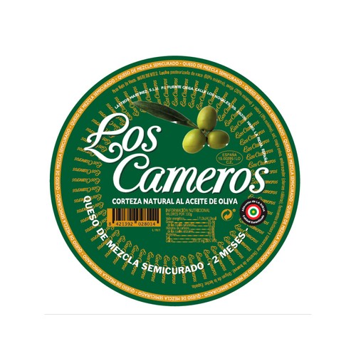 LOS CAMEROS Queso semicurado mezcla, cuña.