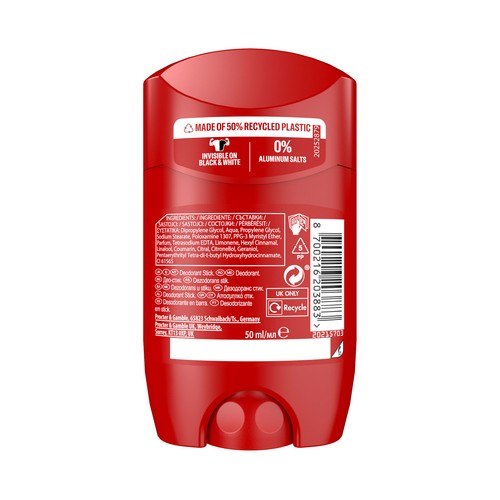 OLD SPICE Tomorrowland Desodorante en stick para hombre con protección antitranspirante hasta 48 horas 50 ml.