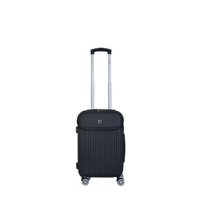 Maleta de cabina rígida de 55 cm de color negro y 8 ruedas ABS, AIRPORT ALCAMPO.