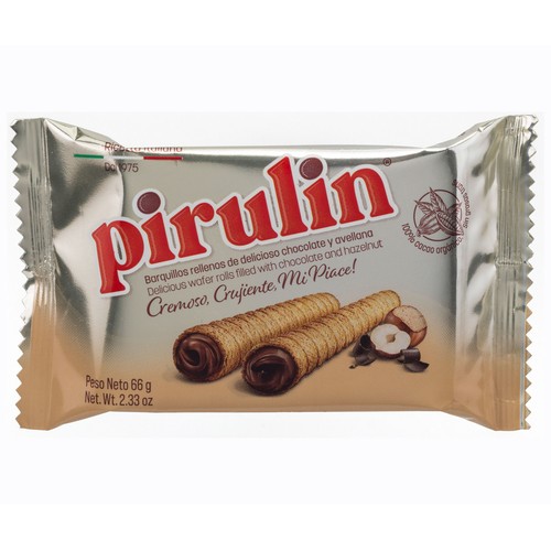 PIRULIN Barquillo de chocolate y avellana 66 g.