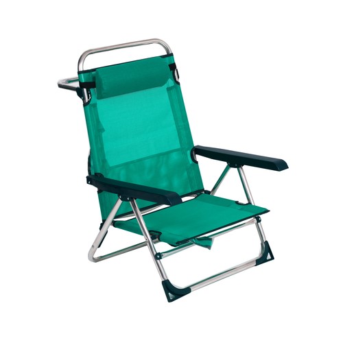 Silla Playa aluminio textil color verde, ALCO.