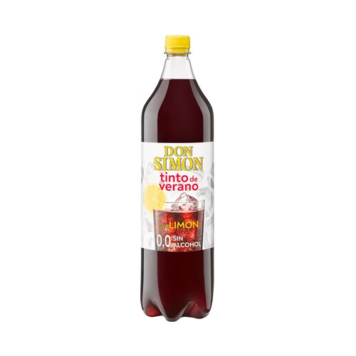 Tinto de verano 0,0 (sin alcohol) sabor limón DON SIMÓN botella de 1,5 l.
