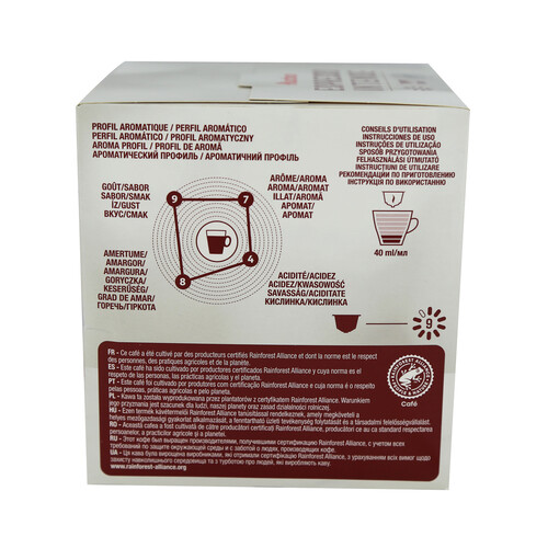 PRODUCTO ALCAMPO Café molido de tueste natural Espresso intenso en cápsulas , Intensidad 9 PRODUCTO ALCAMPO 16 ds. 112 g.