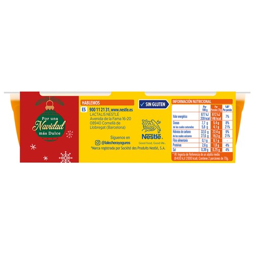 LA LECHERA de Nestlé Crema sublime de caramelo 2 x 70 g.