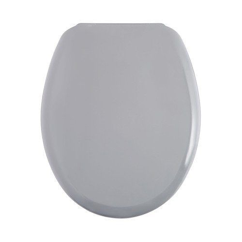 Tapa WC con bisagras de plástico de fácil fijación, color gris, ACTUEL.