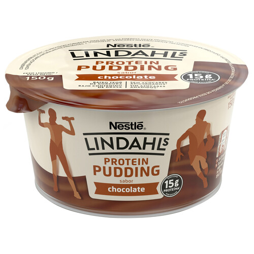 LINDAHLS Pudding de chocolate con alto contenido en proteínas (15 g) de Nestlé 150 g.
