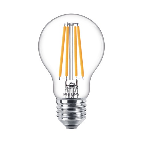 Bombilla Led E27, 10,5W=100W, luz cálida 2700K, 1521lm, PHILIPS.