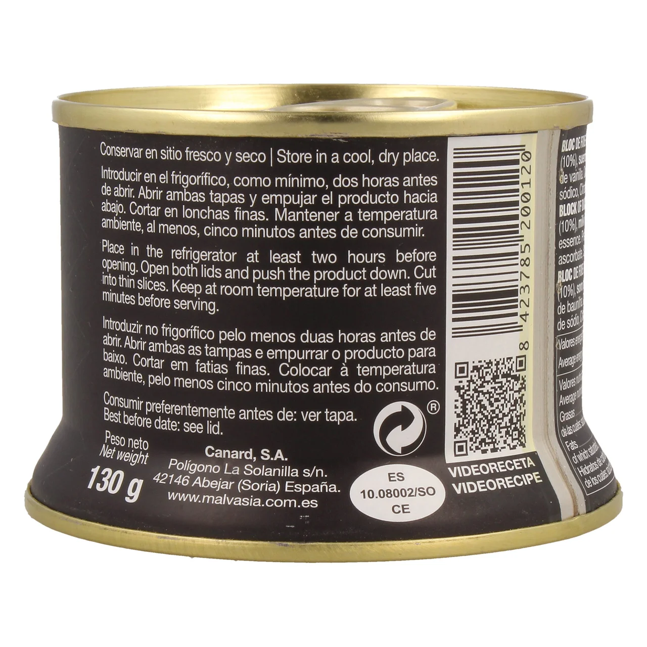 Foie gras de pato Bloc 130 g.