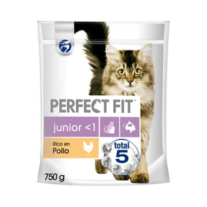 PERFECT FIT Alimento seco para gatos, junior, rico en pollo PERFECT FIT 750
