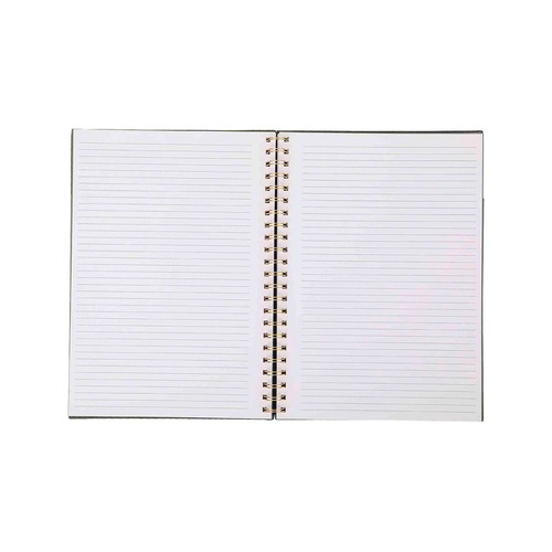 Cuaderno A4 80G 100H Espiral Tapa Tela Horizontal Y Cuadricula. Papel FSC ALCAMPO