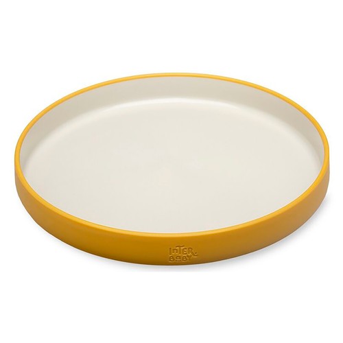 Vajilla de aprendizaje para bebés, 4 piezas, color amarillo, INTERBABY.