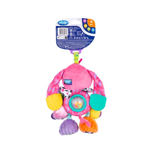 Dixie Dog PLAYGRO, juguete para bebés, colgante sonajero.