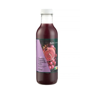 PRODUCTO ALCAMPO Collection Zumo exprimido de uva roja, granada y grosella negra 750 ml.