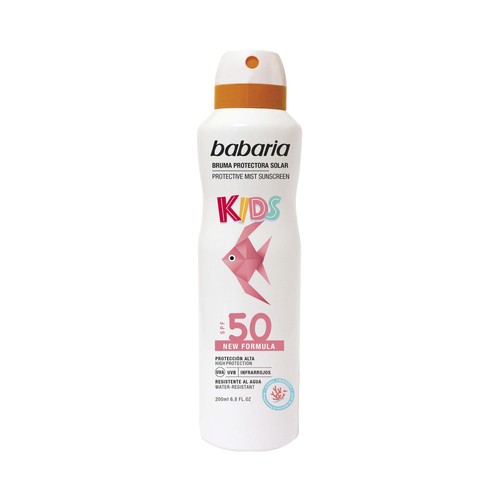 BABARIA Kids Bruma protectora especial niños, con FPS 50 (muy alto) 200 ml.