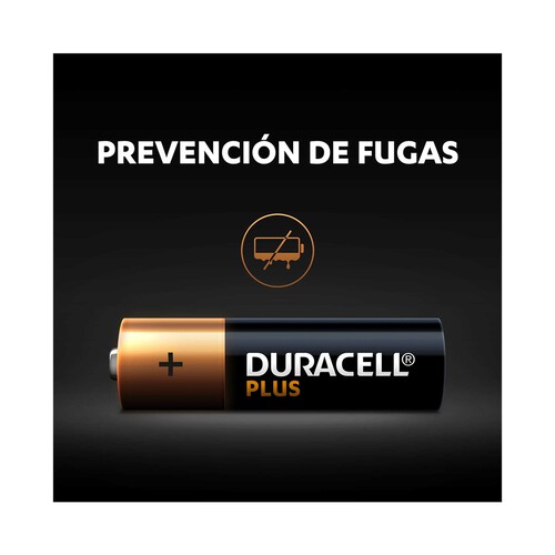 Pack de 10 pilas alcalinas AA, LR06, 1,5V, DURACELL Plus.